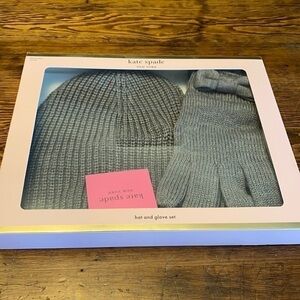 Kate Spade bow hat and gloves